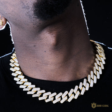 18mm 3-row Thickened Cuban Chain In 18k Gold ZUU KING